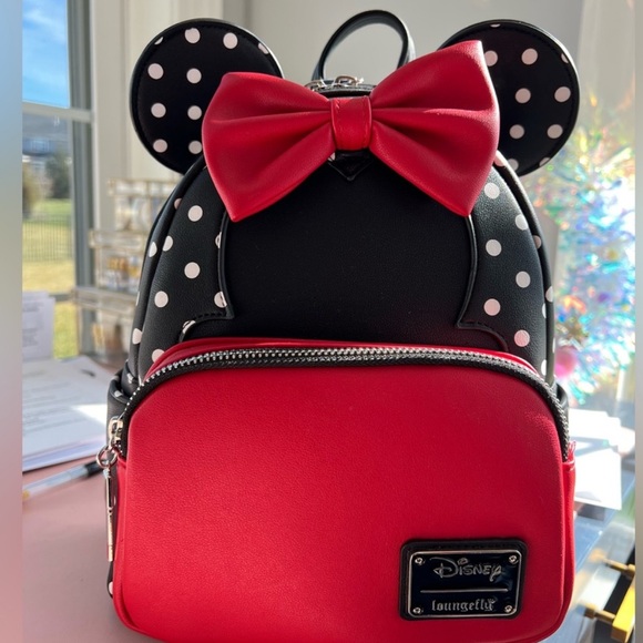 Loungefly Handbags - Disney Loungefly Minnie Polka Dots Backpack